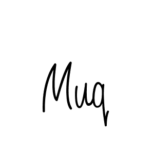 The best way (Angelique-Rose-font-FFP) to make a short signature is to pick only two or three words in your name. The name Muq include a total of six letters. For converting this name. Muq signature style 5 images and pictures png