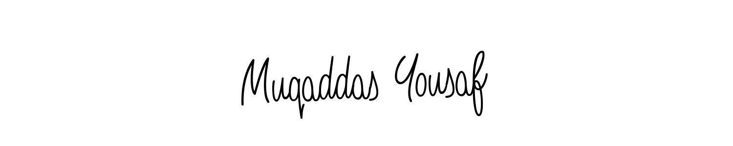 Once you've used our free online signature maker to create your best signature Angelique-Rose-font-FFP style, it's time to enjoy all of the benefits that Muqaddas Yousaf name signing documents. Muqaddas Yousaf signature style 5 images and pictures png