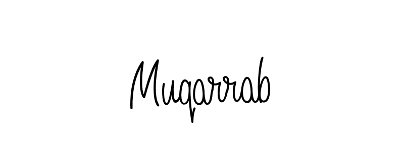 Muqarrab stylish signature style. Best Handwritten Sign (Angelique-Rose-font-FFP) for my name. Handwritten Signature Collection Ideas for my name Muqarrab. Muqarrab signature style 5 images and pictures png