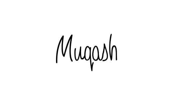 Use a signature maker to create a handwritten signature online. With this signature software, you can design (Angelique-Rose-font-FFP) your own signature for name Muqash. Muqash signature style 5 images and pictures png