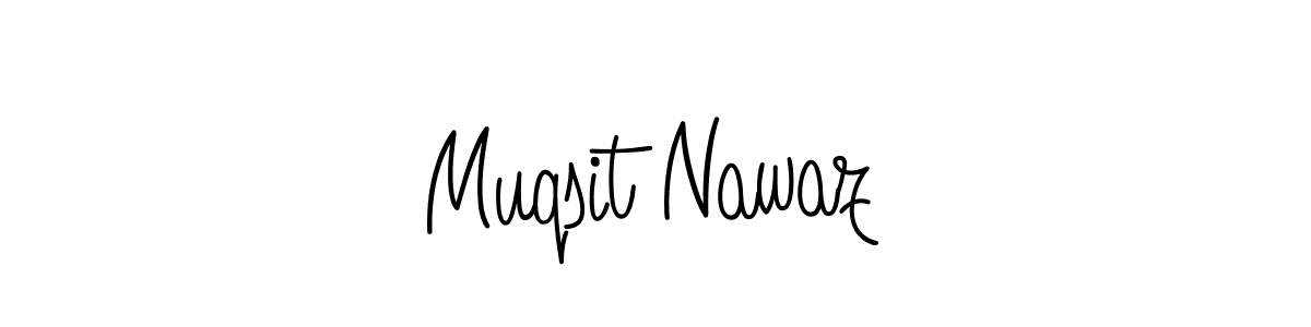 Use a signature maker to create a handwritten signature online. With this signature software, you can design (Angelique-Rose-font-FFP) your own signature for name Muqsit Nawaz. Muqsit Nawaz signature style 5 images and pictures png