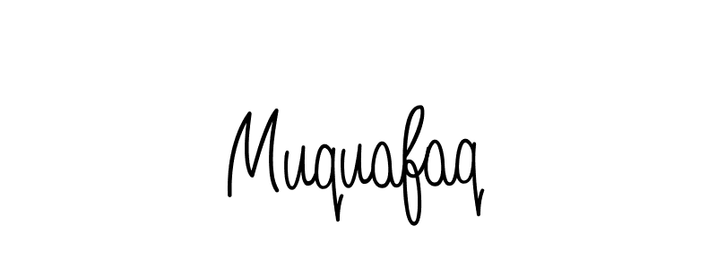 Use a signature maker to create a handwritten signature online. With this signature software, you can design (Angelique-Rose-font-FFP) your own signature for name Muquafaq. Muquafaq signature style 5 images and pictures png