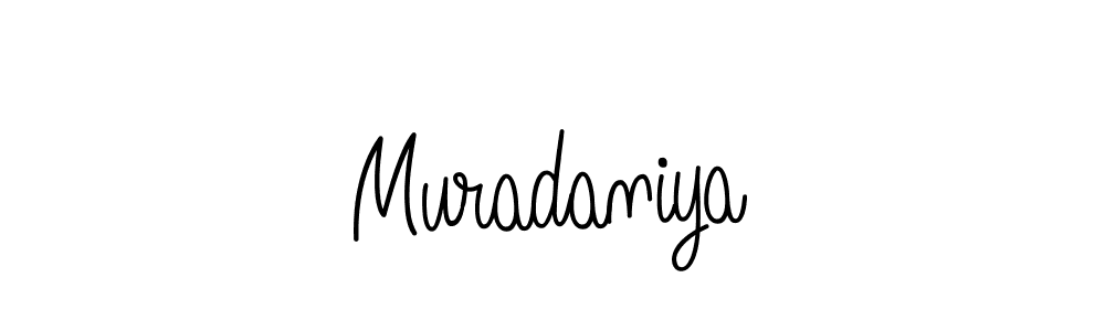 Use a signature maker to create a handwritten signature online. With this signature software, you can design (Angelique-Rose-font-FFP) your own signature for name Muradaniya. Muradaniya signature style 5 images and pictures png