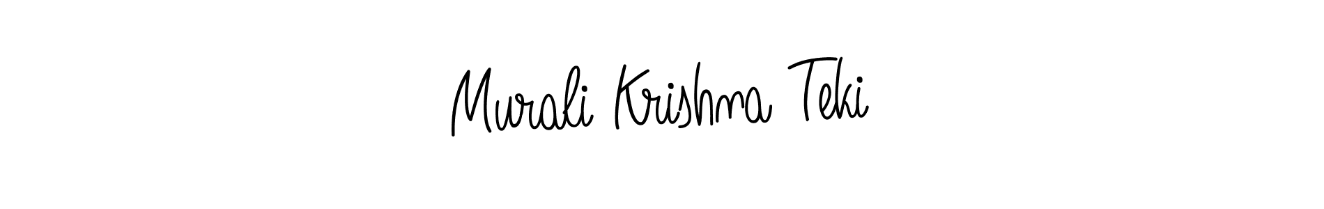 Design your own signature with our free online signature maker. With this signature software, you can create a handwritten (Angelique-Rose-font-FFP) signature for name Murali Krishna Teki. Murali Krishna Teki signature style 5 images and pictures png