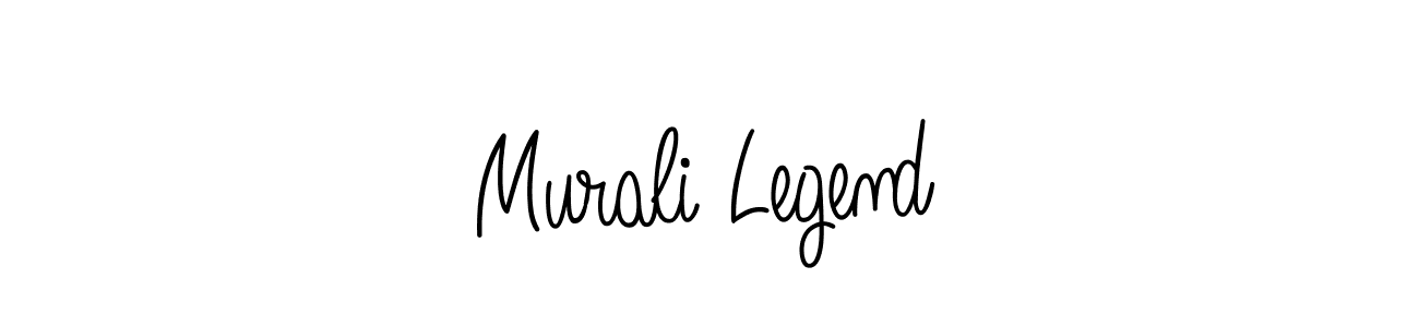 You should practise on your own different ways (Angelique-Rose-font-FFP) to write your name (Murali Legend) in signature. don't let someone else do it for you. Murali Legend signature style 5 images and pictures png
