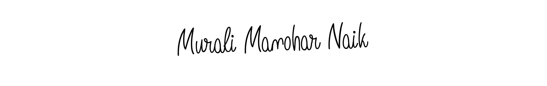 You should practise on your own different ways (Angelique-Rose-font-FFP) to write your name (Murali Manohar Naik) in signature. don't let someone else do it for you. Murali Manohar Naik signature style 5 images and pictures png