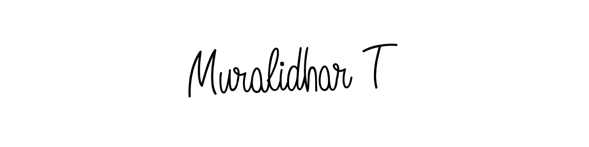 if you are searching for the best signature style for your name Muralidhar T. so please give up your signature search. here we have designed multiple signature styles  using Angelique-Rose-font-FFP. Muralidhar T signature style 5 images and pictures png