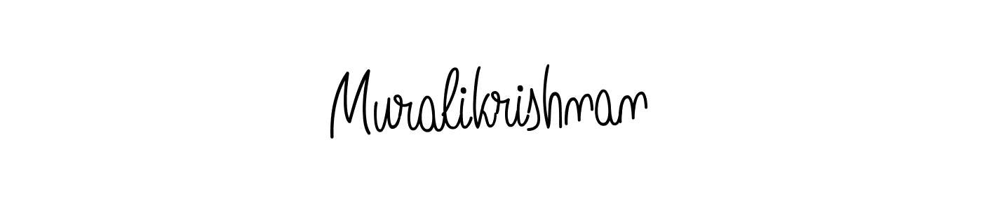 Design your own signature with our free online signature maker. With this signature software, you can create a handwritten (Angelique-Rose-font-FFP) signature for name Muralikrishnan. Muralikrishnan signature style 5 images and pictures png