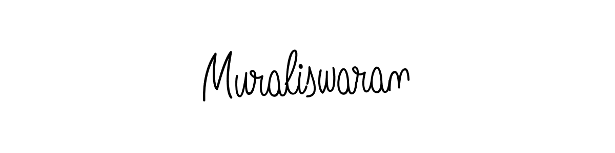 How to make Muraliswaran name signature. Use Angelique-Rose-font-FFP style for creating short signs online. This is the latest handwritten sign. Muraliswaran signature style 5 images and pictures png