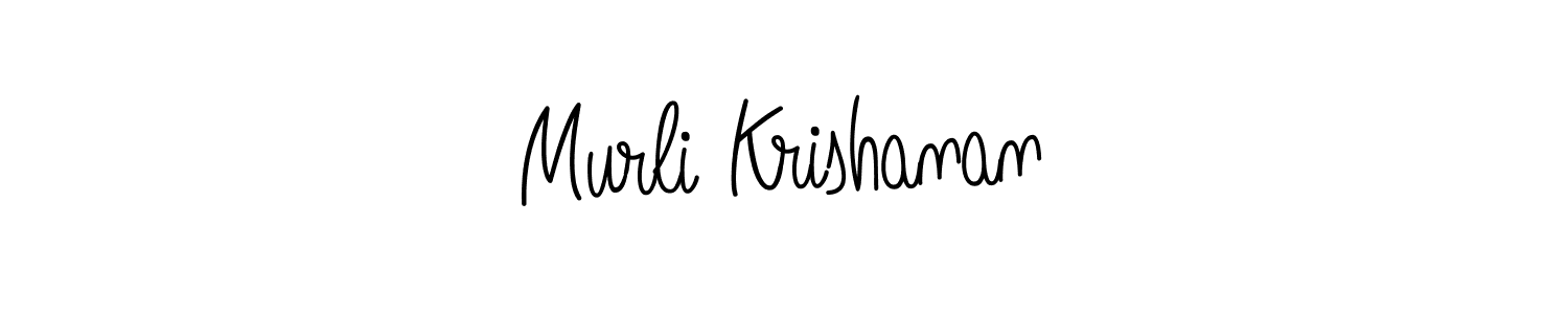 Make a beautiful signature design for name Murli Krishanan. With this signature (Angelique-Rose-font-FFP) style, you can create a handwritten signature for free. Murli Krishanan signature style 5 images and pictures png