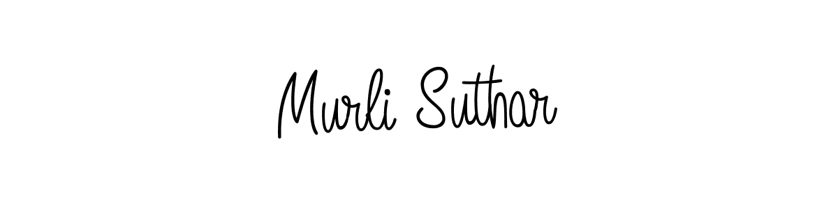 Design your own signature with our free online signature maker. With this signature software, you can create a handwritten (Angelique-Rose-font-FFP) signature for name Murli Suthar. Murli Suthar signature style 5 images and pictures png