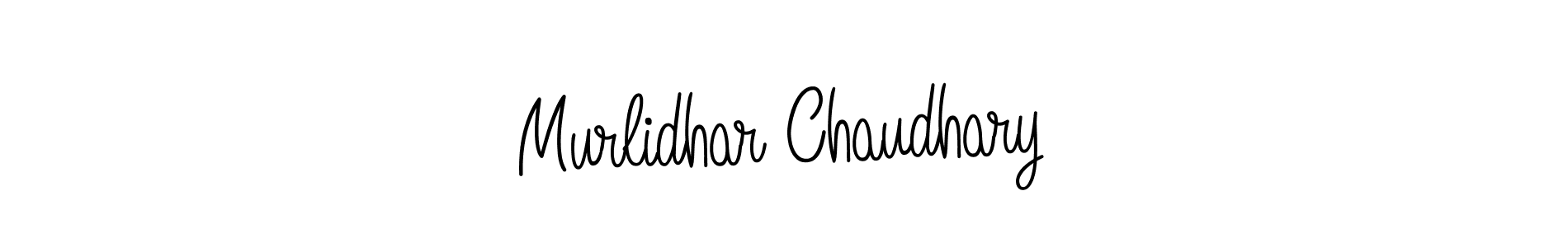 Create a beautiful signature design for name Murlidhar Chaudhary. With this signature (Angelique-Rose-font-FFP) fonts, you can make a handwritten signature for free. Murlidhar Chaudhary signature style 5 images and pictures png