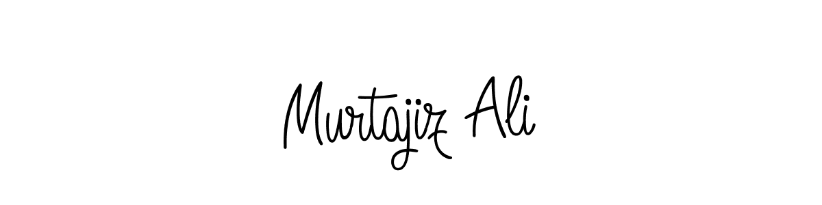 Use a signature maker to create a handwritten signature online. With this signature software, you can design (Angelique-Rose-font-FFP) your own signature for name Murtajiz Ali. Murtajiz Ali signature style 5 images and pictures png