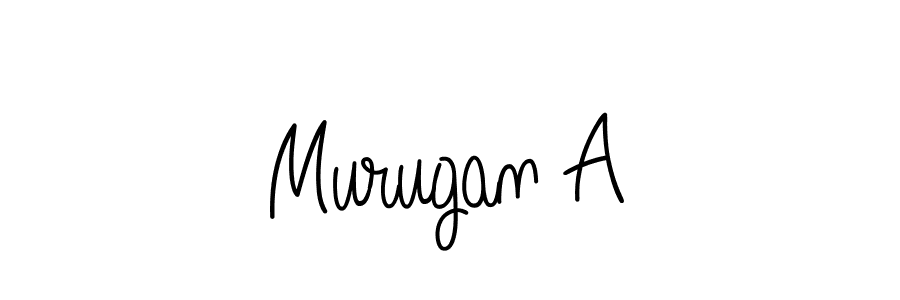 How to make Murugan A name signature. Use Angelique-Rose-font-FFP style for creating short signs online. This is the latest handwritten sign. Murugan A signature style 5 images and pictures png