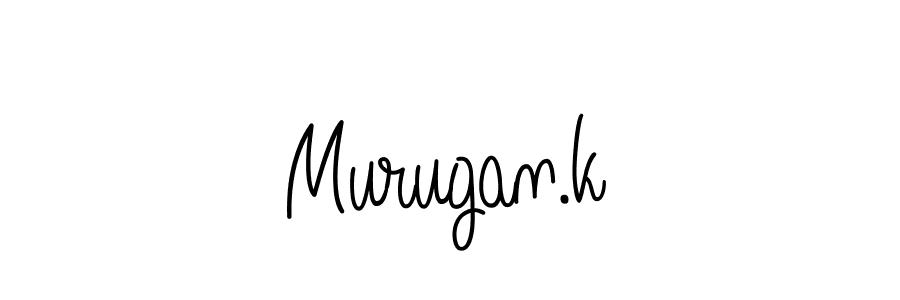 You should practise on your own different ways (Angelique-Rose-font-FFP) to write your name (Murugan.k) in signature. don't let someone else do it for you. Murugan.k signature style 5 images and pictures png