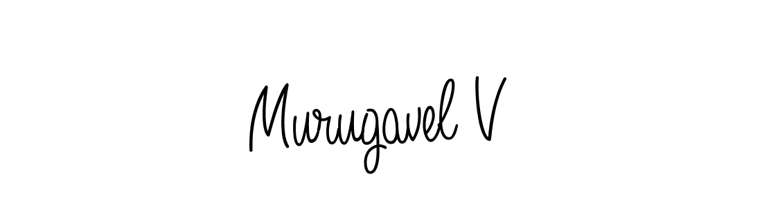 if you are searching for the best signature style for your name Murugavel V. so please give up your signature search. here we have designed multiple signature styles  using Angelique-Rose-font-FFP. Murugavel V signature style 5 images and pictures png