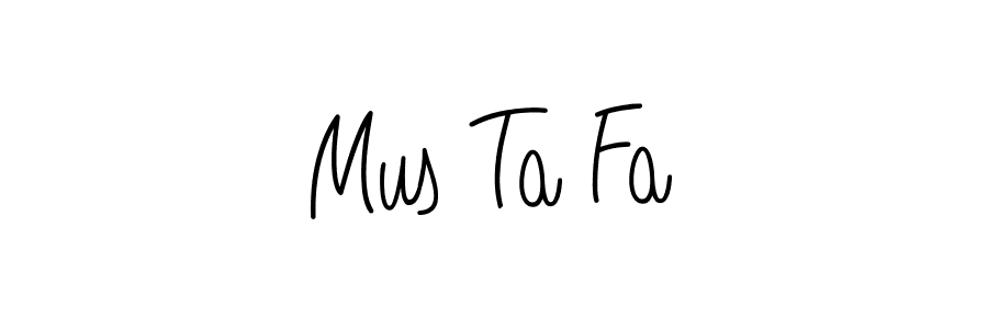 How to make Mus Ta Fa name signature. Use Angelique-Rose-font-FFP style for creating short signs online. This is the latest handwritten sign. Mus Ta Fa signature style 5 images and pictures png
