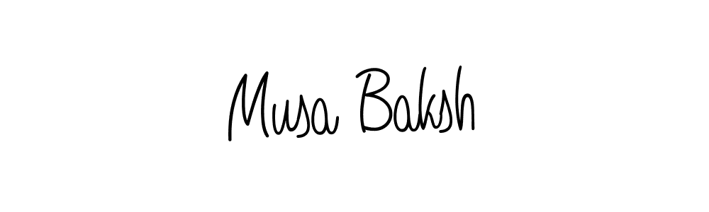 Create a beautiful signature design for name Musa Baksh. With this signature (Angelique-Rose-font-FFP) fonts, you can make a handwritten signature for free. Musa Baksh signature style 5 images and pictures png