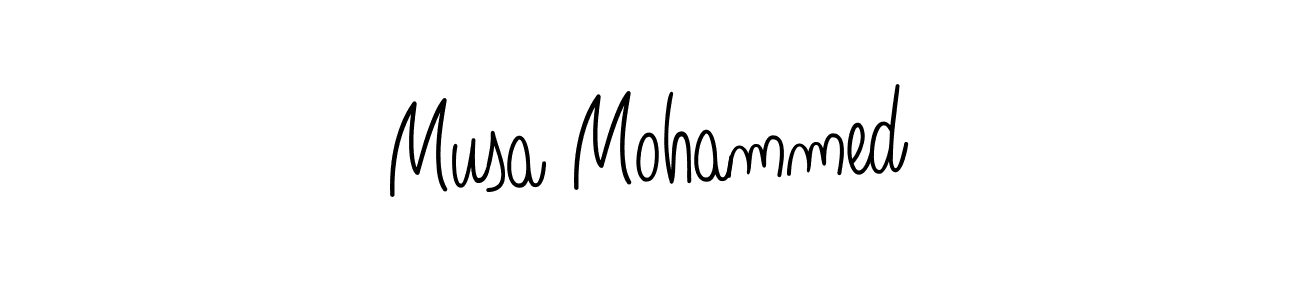 Use a signature maker to create a handwritten signature online. With this signature software, you can design (Angelique-Rose-font-FFP) your own signature for name Musa Mohammed. Musa Mohammed signature style 5 images and pictures png