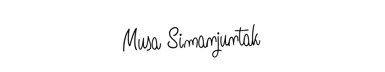 You should practise on your own different ways (Angelique-Rose-font-FFP) to write your name (Musa Simanjuntak) in signature. don't let someone else do it for you. Musa Simanjuntak signature style 5 images and pictures png