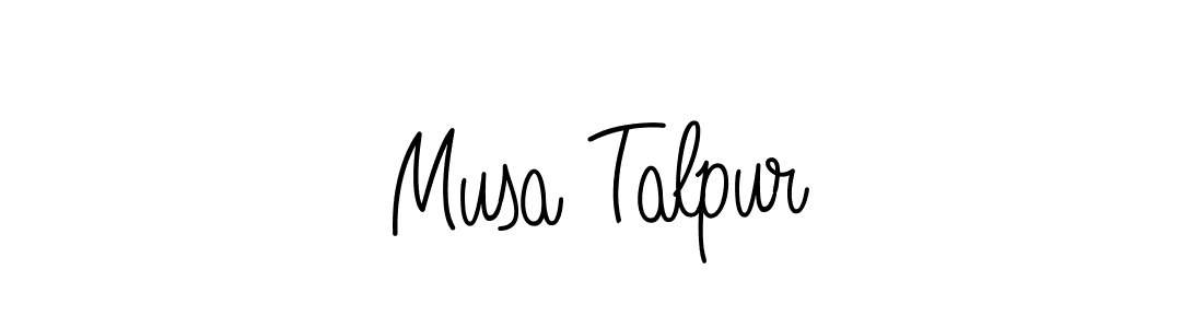 Create a beautiful signature design for name Musa Talpur. With this signature (Angelique-Rose-font-FFP) fonts, you can make a handwritten signature for free. Musa Talpur signature style 5 images and pictures png