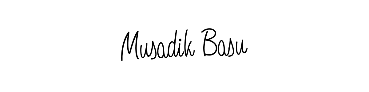 Design your own signature with our free online signature maker. With this signature software, you can create a handwritten (Angelique-Rose-font-FFP) signature for name Musadik Basu. Musadik Basu signature style 5 images and pictures png