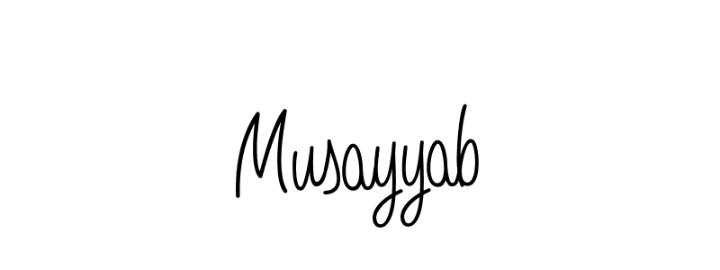 Create a beautiful signature design for name Musayyab. With this signature (Angelique-Rose-font-FFP) fonts, you can make a handwritten signature for free. Musayyab signature style 5 images and pictures png