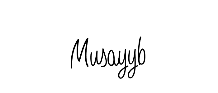 How to make Musayyb name signature. Use Angelique-Rose-font-FFP style for creating short signs online. This is the latest handwritten sign. Musayyb signature style 5 images and pictures png