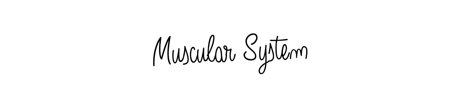 The best way (Angelique-Rose-font-FFP) to make a short signature is to pick only two or three words in your name. The name Muscular System include a total of six letters. For converting this name. Muscular System signature style 5 images and pictures png