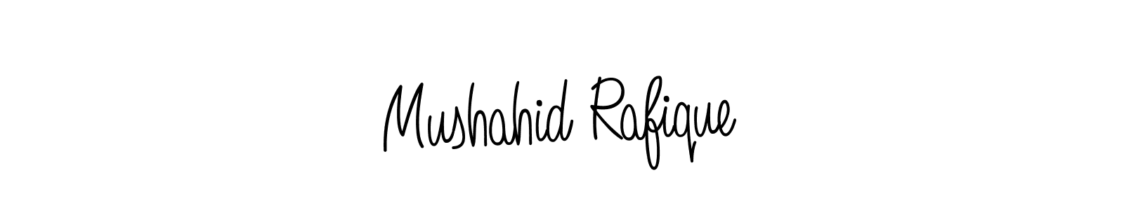 Use a signature maker to create a handwritten signature online. With this signature software, you can design (Angelique-Rose-font-FFP) your own signature for name Mushahid Rafique. Mushahid Rafique signature style 5 images and pictures png