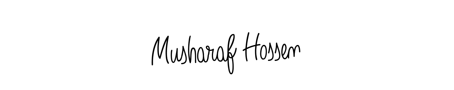 Create a beautiful signature design for name Musharaf Hossen. With this signature (Angelique-Rose-font-FFP) fonts, you can make a handwritten signature for free. Musharaf Hossen signature style 5 images and pictures png