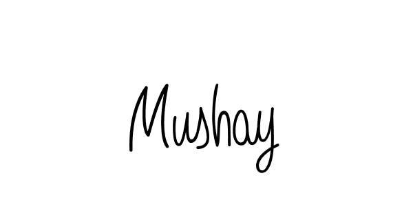 Use a signature maker to create a handwritten signature online. With this signature software, you can design (Angelique-Rose-font-FFP) your own signature for name Mushay. Mushay signature style 5 images and pictures png