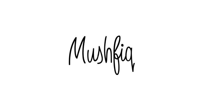 Make a beautiful signature design for name Mushfiq. With this signature (Angelique-Rose-font-FFP) style, you can create a handwritten signature for free. Mushfiq signature style 5 images and pictures png
