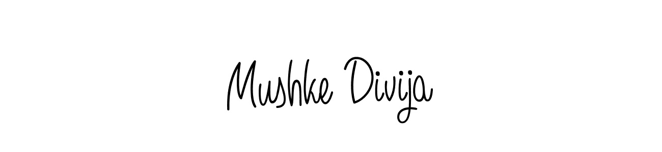 Design your own signature with our free online signature maker. With this signature software, you can create a handwritten (Angelique-Rose-font-FFP) signature for name Mushke Divija. Mushke Divija signature style 5 images and pictures png