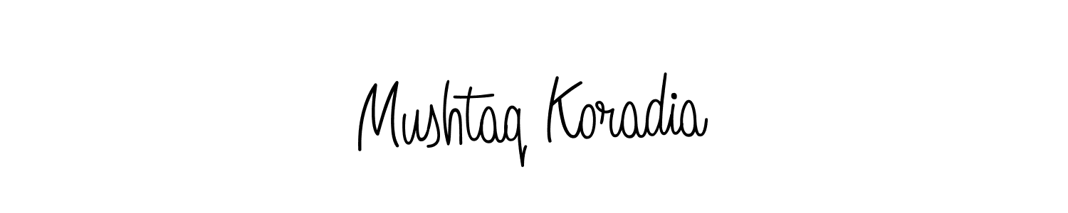 if you are searching for the best signature style for your name Mushtaq Koradia. so please give up your signature search. here we have designed multiple signature styles  using Angelique-Rose-font-FFP. Mushtaq Koradia signature style 5 images and pictures png
