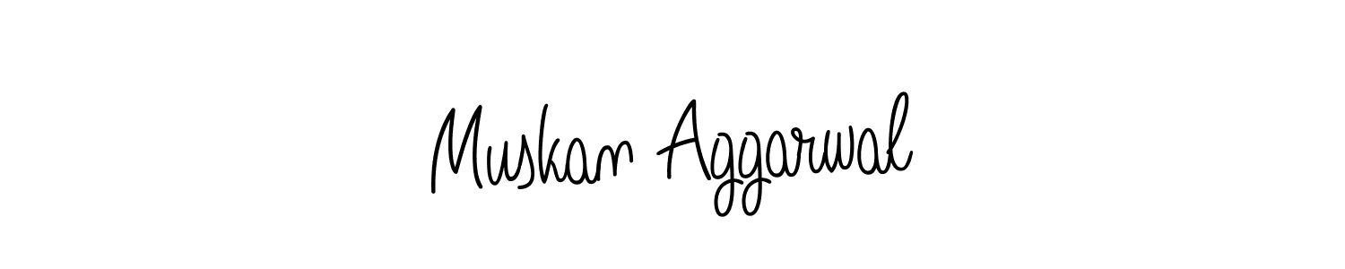Make a beautiful signature design for name Muskan Aggarwal. With this signature (Angelique-Rose-font-FFP) style, you can create a handwritten signature for free. Muskan Aggarwal signature style 5 images and pictures png