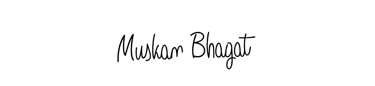 Use a signature maker to create a handwritten signature online. With this signature software, you can design (Angelique-Rose-font-FFP) your own signature for name Muskan Bhagat. Muskan Bhagat signature style 5 images and pictures png