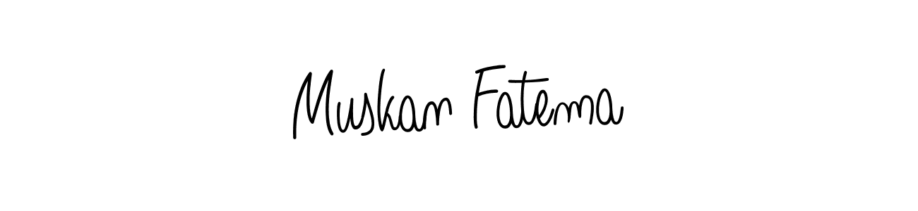 Use a signature maker to create a handwritten signature online. With this signature software, you can design (Angelique-Rose-font-FFP) your own signature for name Muskan Fatema. Muskan Fatema signature style 5 images and pictures png