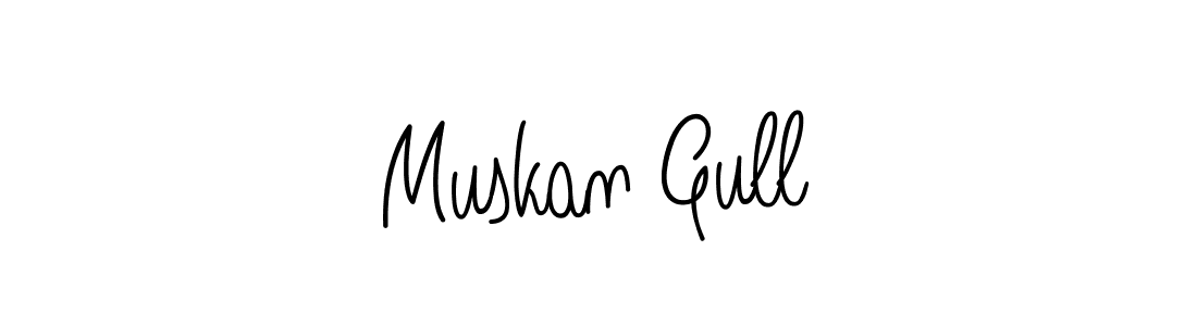 The best way (Angelique-Rose-font-FFP) to make a short signature is to pick only two or three words in your name. The name Muskan Gull include a total of six letters. For converting this name. Muskan Gull signature style 5 images and pictures png