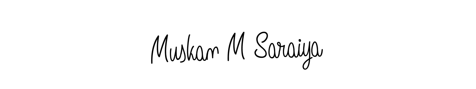 Here are the top 10 professional signature styles for the name Muskan M Saraiya. These are the best autograph styles you can use for your name. Muskan M Saraiya signature style 5 images and pictures png