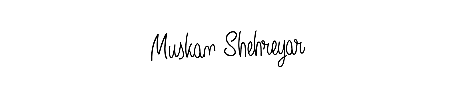 Check out images of Autograph of Muskan Shehreyar name. Actor Muskan Shehreyar Signature Style. Angelique-Rose-font-FFP is a professional sign style online. Muskan Shehreyar signature style 5 images and pictures png