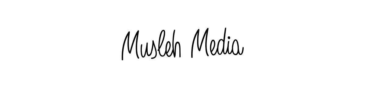 You should practise on your own different ways (Angelique-Rose-font-FFP) to write your name (Musleh Media) in signature. don't let someone else do it for you. Musleh Media signature style 5 images and pictures png