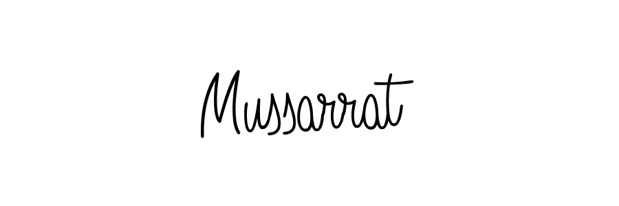 Create a beautiful signature design for name Mussarrat. With this signature (Angelique-Rose-font-FFP) fonts, you can make a handwritten signature for free. Mussarrat signature style 5 images and pictures png