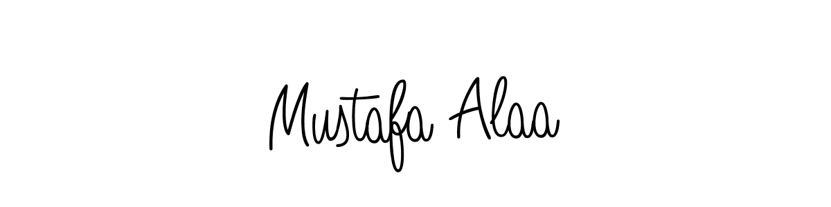 How to make Mustafa Alaa name signature. Use Angelique-Rose-font-FFP style for creating short signs online. This is the latest handwritten sign. Mustafa Alaa signature style 5 images and pictures png