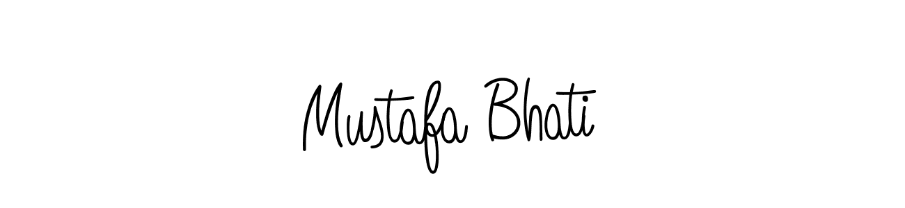 You should practise on your own different ways (Angelique-Rose-font-FFP) to write your name (Mustafa Bhati) in signature. don't let someone else do it for you. Mustafa Bhati signature style 5 images and pictures png