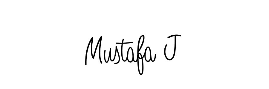 if you are searching for the best signature style for your name Mustafa J. so please give up your signature search. here we have designed multiple signature styles  using Angelique-Rose-font-FFP. Mustafa J signature style 5 images and pictures png