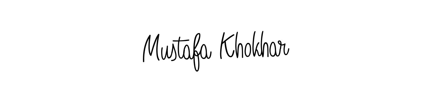 Design your own signature with our free online signature maker. With this signature software, you can create a handwritten (Angelique-Rose-font-FFP) signature for name Mustafa Khokhar. Mustafa Khokhar signature style 5 images and pictures png