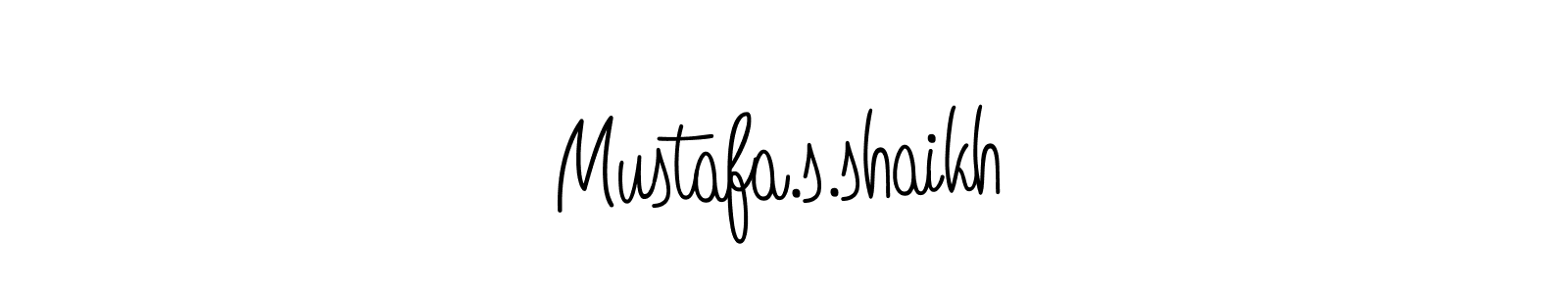 How to make Mustafa.s.shaikh name signature. Use Angelique-Rose-font-FFP style for creating short signs online. This is the latest handwritten sign. Mustafa.s.shaikh signature style 5 images and pictures png