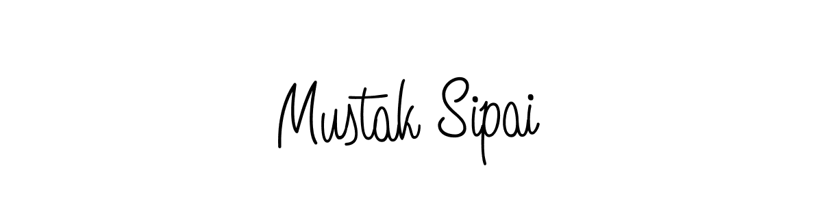 Use a signature maker to create a handwritten signature online. With this signature software, you can design (Angelique-Rose-font-FFP) your own signature for name Mustak Sipai. Mustak Sipai signature style 5 images and pictures png
