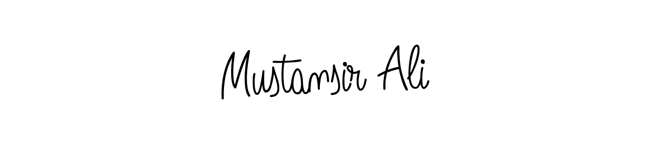 You should practise on your own different ways (Angelique-Rose-font-FFP) to write your name (Mustansir Ali) in signature. don't let someone else do it for you. Mustansir Ali signature style 5 images and pictures png